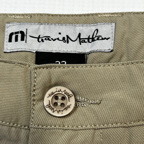 Travis Mathew Khaki Tan Golf Shorts Men's Size 32 Nylon Polyester 10” Inseam - Picture 7 of 16